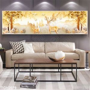 Tranh ghép hươu nai trong rừng đẹp