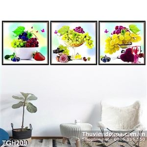 Tranh ghép quả nhỏ màu sắc đẹp in psd