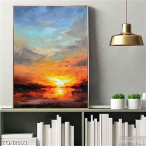 Tranh sơn dầu bầu trời hoàng hôn