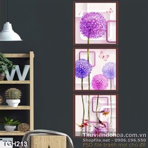 Tranh ghép bồ công anh 3d