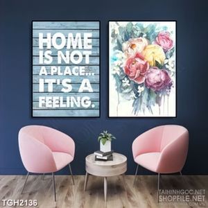 Tranh ghép in canvas những bông hoa vẽ sơn mài khoe sắc