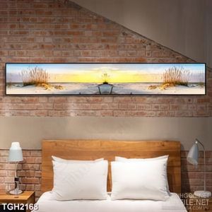 Tranh ghép in canvas những ngọn cỏ hoa may trên đồi cát