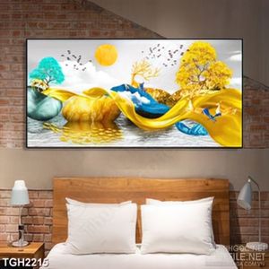 Tranh ghép in 3d những hòn đá cuội màu sắc trên dòng sông
