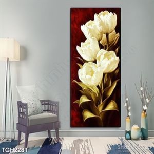 Tranh ghép nghệ thuật những bông hoa ly trắng treo tường