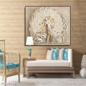 Tranh ghép nghệ thuật bức tượng cô gái bán nude treo tường