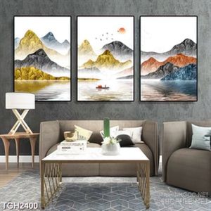 Tranh ghép in canvas những ngọn đồi nhấp nhô trải dài