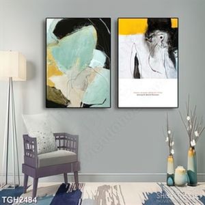 Tranh ghép các gang màu tối sáng nổi bật bức tường trang trí