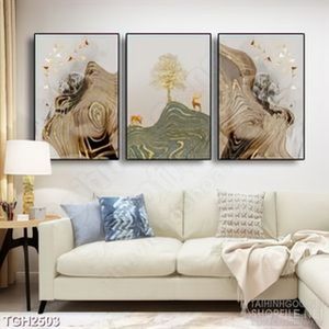 Tranh ghép những ngọn đồi dáp vàng dưới bầu trời xanh in 3d