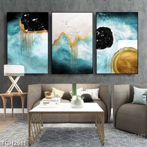 Tranh ghép những khối màu đa sắc tạo thành ngọn núi in 3d