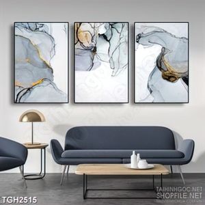 Tranh ghép decor những gang xám khói tạo thành ngọn núi