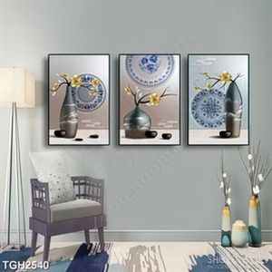 Tranh ghép decor những bông hoa vàng xinh đẹp dán tường