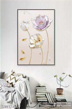 Tranh ghép lụa 3d wall