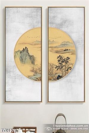 Tranh ghép cảnh núi non hùng vĩ