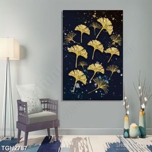 Tranh ghép decor những chiếc lá bay và hoa bông bồ công anh