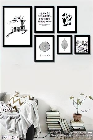 Tranh ghép hiện đại con nai nhảy