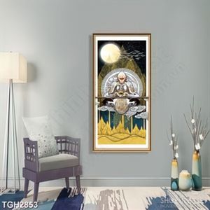 Tranh ghép in uv tề thiên đại thánh bên chiếc vòng kim cô