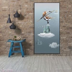 Tranh ghép tề thiên đại thánh cưỡi mây đại náo thiên cung 3d