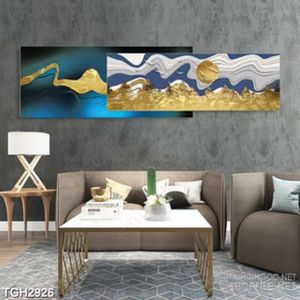 Tranh ghép in uv cò trắng bay lượn và vầng trăng trong rừng