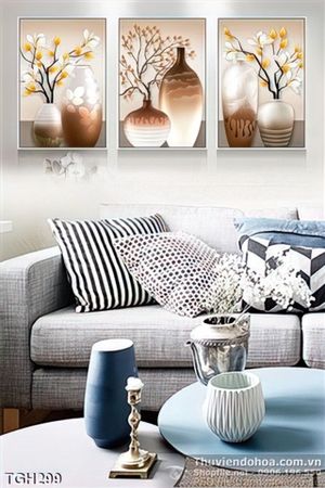 Tranh ghép bình hoa ấn tượng