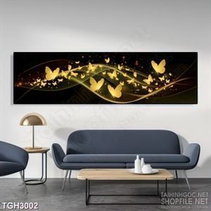 Tranh ghép in 3d những cánh bướm xinh đẹp trong cơn gió