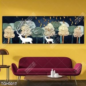 Tranh ghép cây và hươu