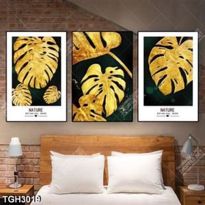 Tranh ghép lá gold