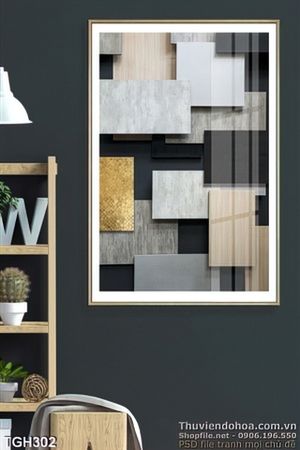 Tranh ghép trừu tượng đẹp 3d