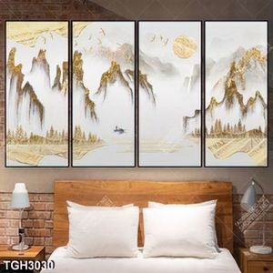 Tranh ghép núi và sông gold