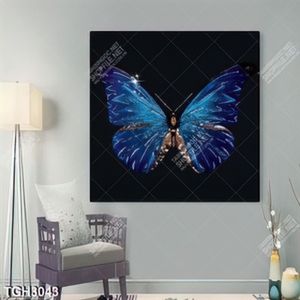 Tranh ghép cánh bướm nền đen