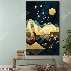 Tranh ghép chim và đường vàng