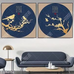 Tranh ghép hoa mai và chim