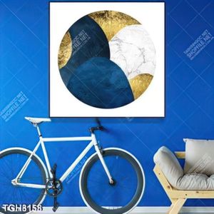 Tranh ghép trừu tượng hình tròn