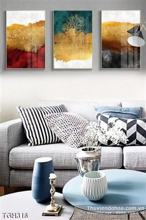 Tranh ghép mạ vàng 3d hiền đại đẹp
