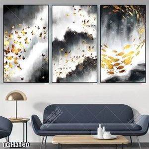 Tranh ghép bướm và cá