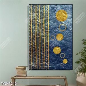 Tranh ghép sơn dầu hình tròn