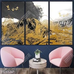Tranh ghép núi và chim in canvas