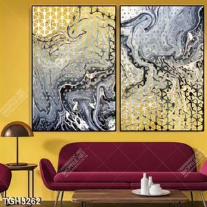 Tranh ghép họa tiết gold nghệ thuật
