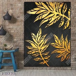 Tranh ghép lá gold