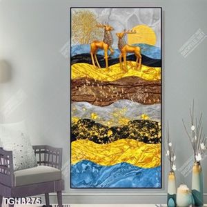 Tranh ghép đôi hươu in canvas đẹp