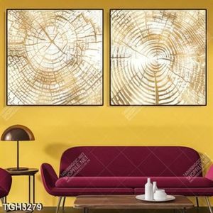 Tranh ghép 2 tấm vân gỗ