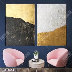 Tranh ghép 2 tấm nghệ thuật in kính đẹp