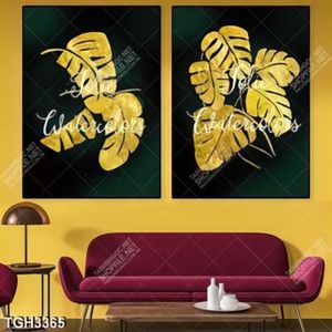 Tranh ghép lá gold