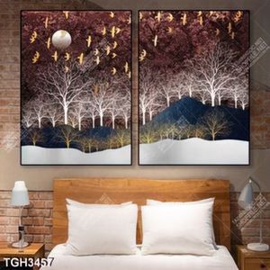 Tranh ghép rừng cây mùa đông