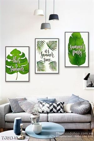 Tranh ghép cá lá xanh lớn