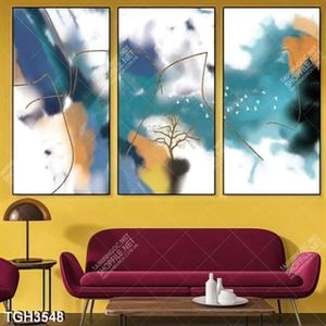 Tranh ghép cây nền màu