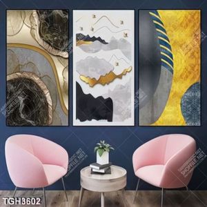 Tranh ghép 3 tấm trang trí phòng khách