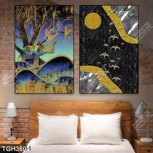 Tranh ghép 2 tấm chú Voi trong rừng