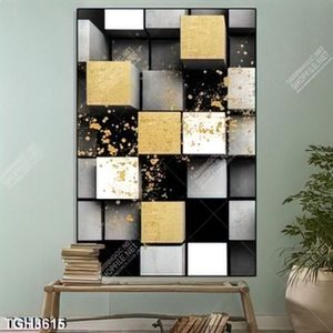 Tranh ghép hình khối gold
