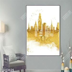 Tranh ghép thành phố gold