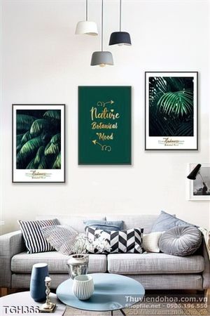 Tranh ghép là cây xanh lớn 3d